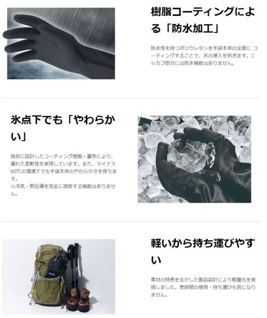 防水グローブ テムレス SHOWA TEMRES 02 WINTER BLK (LL) glove メンズ レディース スキー バイク (231128)