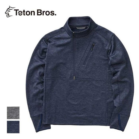 ティートンブロス 長袖 ミッドレイヤー メンズ TETON BROS GRAPHENE 1/2 ZIP グラフェン ストレッチ M / L (241129)