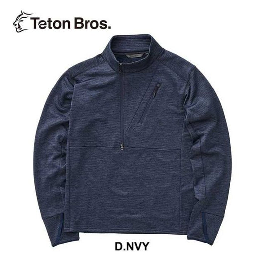 ティートンブロス 長袖 ミッドレイヤー メンズ TETON BROS GRAPHENE 1/2 ZIP グラフェン ストレッチ M / L (241129)