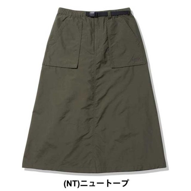 ザ・ノース・フェイス レディース スカート THE NORTH FACE NBW32330COMPACT SKIRT コンパクトスカート アウトドア ロングスカート 撥水 春夏 ナイロンスカート キャンプスカート 機能性スカート ノースフェイス (240118)