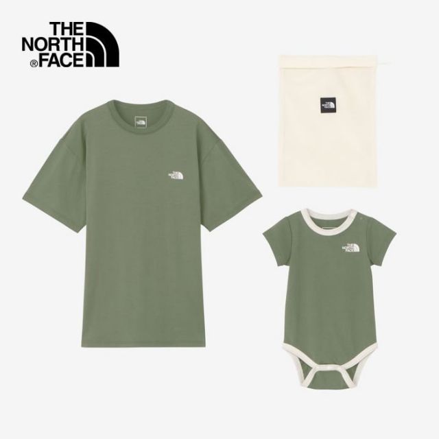 ザ・ノース・フェイス ベビー 大人 セット THE NORTH FACE NTM12312 CRショートスリーブティー＆ベビーロンパースセット キッズ (240112)
