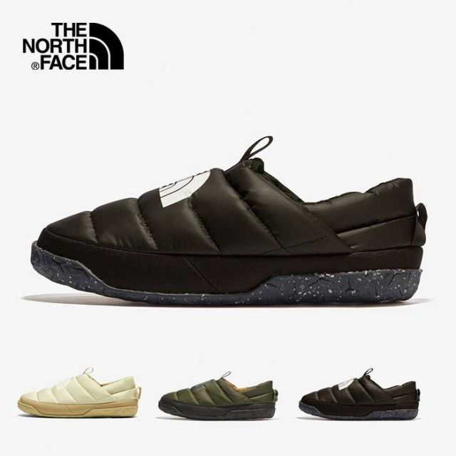 ザ・ノース・フェイス メンズ モックシューズ NF02371 ヌプシ ダウン ミュール スリッポン アウトドア 保温 防寒 ウインターミュール カジュアルシューズ NK ニュートープグリーン AK アスファルトグレー 靴 [230927]