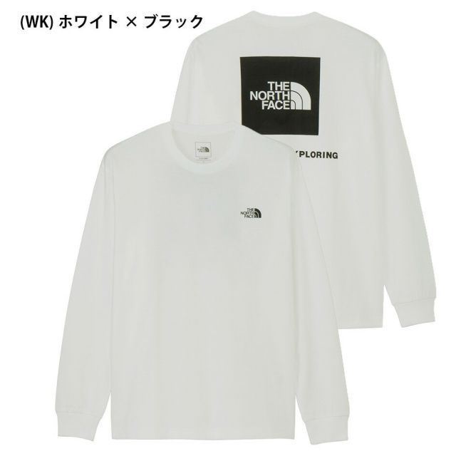 ザ・ノース・フェイス THE NORTH FACE ロングスリーブ バックスクエア ロゴティー メンズ NT32442 長袖Tシャツ バックロゴ ロンT トップス カットソー コットン リサイクルポリエステル 速乾 UVカット アウトドア カジュアル メール便  (240204)
