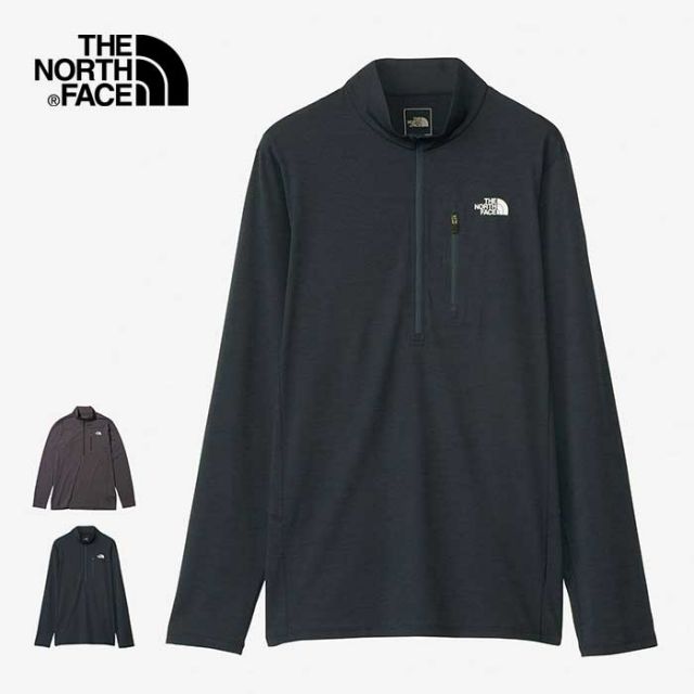 ザ・ノース・フェイス メンズ 長袖 ハーフジップ カットソー THE NORTH FACE NT12201 ロングスリーブフラッシュドライスリーディージップアップ ロンT インナー アウトドア 登山 ウェア 夏 汗冷え防止 シャツ (240310)