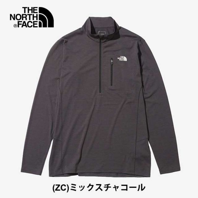 ザ・ノース・フェイス メンズ 長袖 ハーフジップ カットソー THE NORTH FACE NT12201 ロングスリーブフラッシュドライスリーディージップアップ ロンT インナー アウトドア 登山 ウェア 夏 汗冷え防止 シャツ (240310)