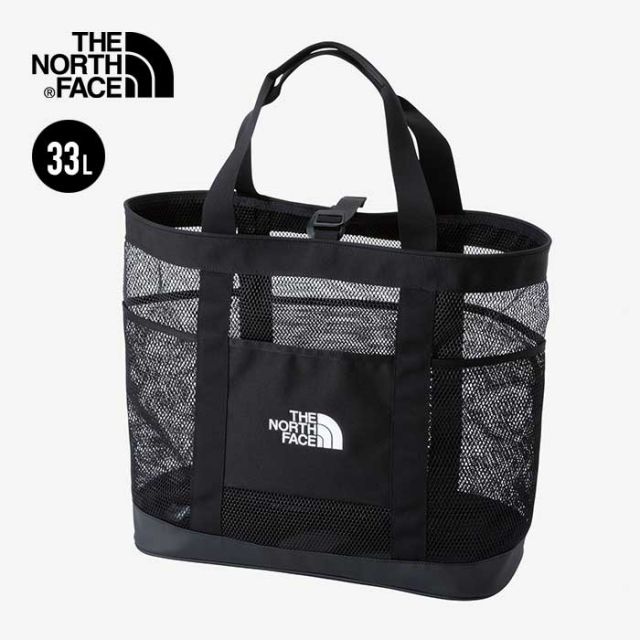 ザ・ノース・フェイス キャンプギア トートバッグ THE NORTH FACE NM82402 GLUTTON MESHTOTE S グラットンメッシュトートS 33L ポリエステル プール 海 春夏 ブラック  ノースフェイス (240404)