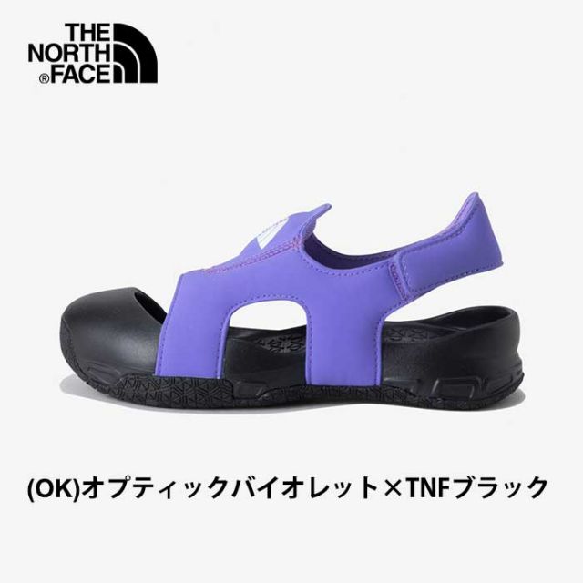 ザ・ノース・フェイス サンダル キッズ 男の子 女の子 ユニセックス THE NORTH FACE NFJ52450 K STRATUM SHELL ストレイタム シェル 水遊び 川 海 子供服 ジュニア ブラック 紫 パープル グリーン 19cm - 23cm 春夏 (240421)