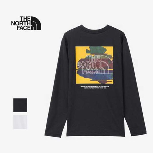 ザ・ノース・フェイス ロンt メンズ THE NORTH FACE NT82488 L/S DG BOX LOGO T　ロングスリーブデジタルボックスロゴティー グラフィックT UVケア 吸汗速乾性 抗菌防臭性  ノースフェイス (240821)