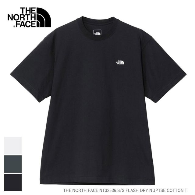ザ・ノース・フェイス 半袖 tシャツ THE NORTH FACE NT32536 S/S FLASH DRY NUPTSE COTTON T ショートスリーブ フラッシュドライ ヌプシコットンティー コットン100% 速乾 ヌプシ メンズ 吸汗速乾 夏用 ノースフェイス メール便 (2502)