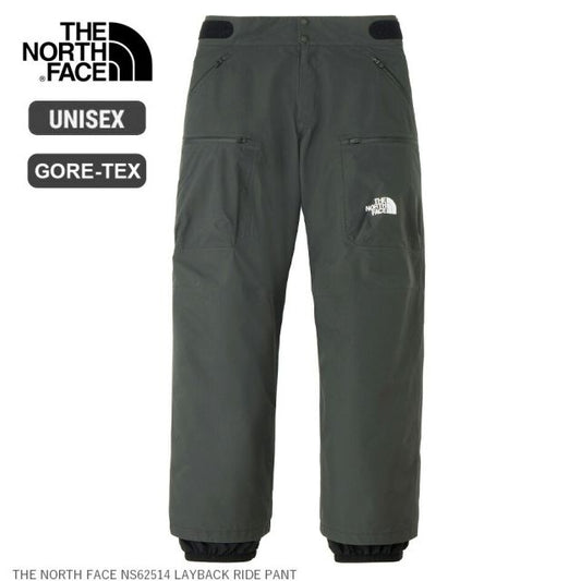 ザ・ノース・フェイス THE NORTH FACE NS62514 LAYBACK RIDE PANT レイバックライドパンツ GORE-TEX ゴアテックス 防水 透湿 ワイドシルエット ベンチレーション付き 大型ポケット アスファルトグレー スノーシーン ゲレンデ スキー スノーボード (250922)