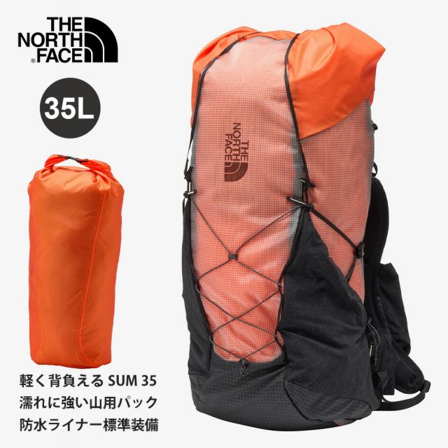 ザ・ノース・フェイス リュック 35L 防水 軽量 登山 THE NORTH FACE NM62601 SUM 35 ノースフェイス サム35 バックパック トレッキング テント泊 ファストハイク(260321)