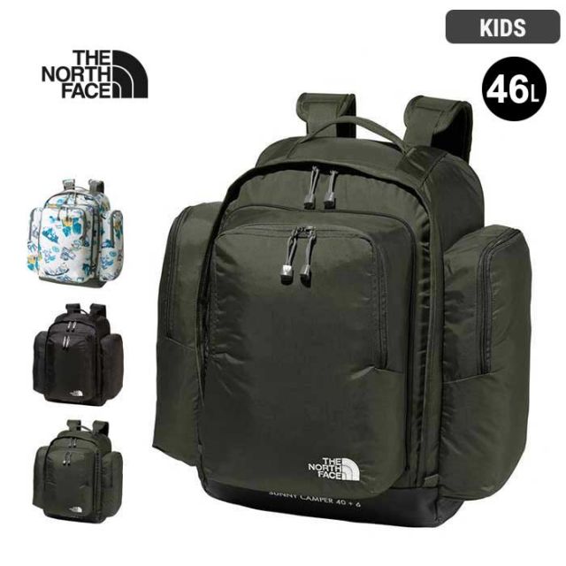 ザ・ノース・フェイス キッズ リュック THE NORTH FACE NMJ72350 K SNY CAMPER 40+6 バックパック 子供 キャンプ  40L サニーキャンパー 林間学校 サマーキャンプ 大容量 デイパック セット 通学  ノースフェイス (240328)