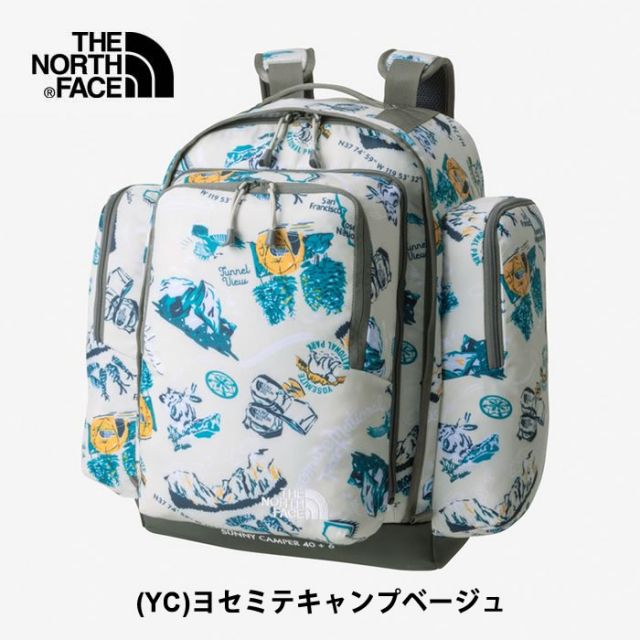 ザ・ノース・フェイス キッズ リュック THE NORTH FACE NMJ72350 K SNY CAMPER 40+6 バックパック 子供 キャンプ  40L サニーキャンパー 林間学校 サマーキャンプ 大容量 デイパック セット 通学  ノースフェイス (240328)