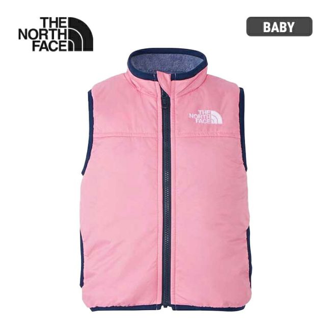 ザ・ノース・フェイス ベビー リバーシブル 毛足の長い モコモコ フリース ベスト ジャケット キッズ 子供 THE NORTH FACE B Reversible Cozy Vest Jacket ベビー リバーシブル コージー ベスト ジャケット NYB82345 ピンク [230927]
