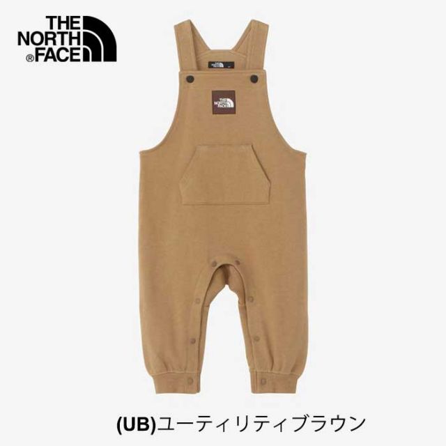 ザ・ノース・フェイス ベビー スウェットロゴオーバーオール THE NORTH FACE NBB32401 B SWEAT OVERALL キッズ オーガニックコットン 赤ちゃん   ノースフェイス  出産祝い (240125) 子供