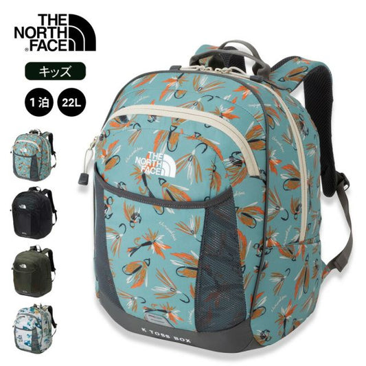 ザ・ノース・フェイス キッズ  リュック THE NORTH FACE NMJ72351 K TOSS BOX トスボックス 22L バックパック リュック 22L 中型 ジュニア 通学 林間学校 キャンプ アウトドア 自立構造 背負いやすい 軽量 リフレクター付き (240218)