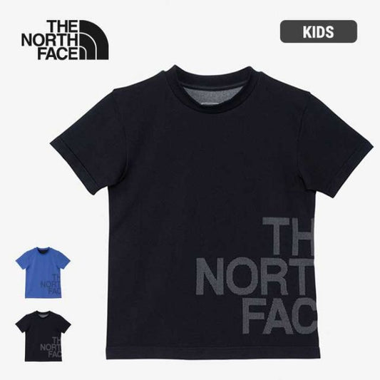 ザ・ノース・フェイス tシャツ キッズ 半袖 男の子 女の子 UVカット THE NORTH FACE NTJ32471 S/S ショートスリーブエンジニアードビッグロゴクルー 部活 スポーツ 運動 ブラック ブルー 130cm / 140cm / 150cm 春夏 メール便 (240310)
