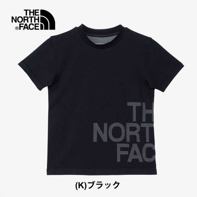 ザ・ノース・フェイス tシャツ キッズ 半袖 男の子 女の子 UVカット THE NORTH FACE NTJ32471 S/S ショートスリーブエンジニアードビッグロゴクルー 部活 スポーツ 運動 ブラック ブルー 130cm / 140cm / 150cm 春夏 メール便 (240310)