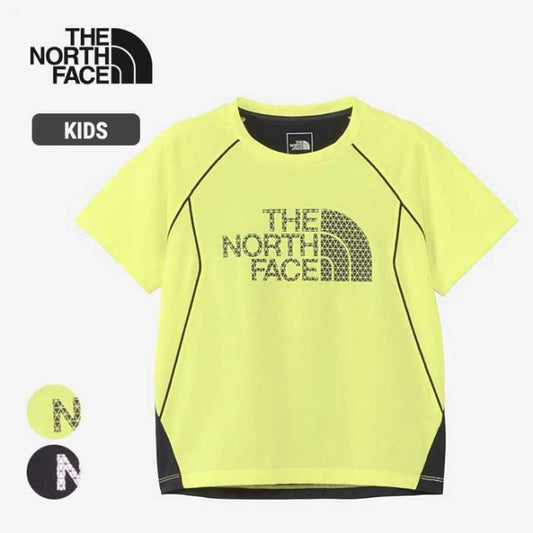ザ・ノース・フェイス tシャツ キッズ 半袖 女の子 男の子 THE NORTH FACE NTJ12312 S/S TRAIL RUN T UVカット 速乾 ブラック イエロー ランニング ドライ スポーツ 運動 130cm / 140cm / 150cm メール便 (240414)