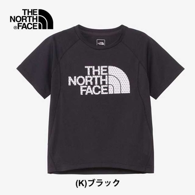 ザ・ノース・フェイス tシャツ キッズ 半袖 女の子 男の子 THE NORTH FACE NTJ12312 S/S TRAIL RUN T UVカット 速乾 ブラック イエロー ランニング ドライ スポーツ 運動 130cm / 140cm / 150cm メール便 (240414)