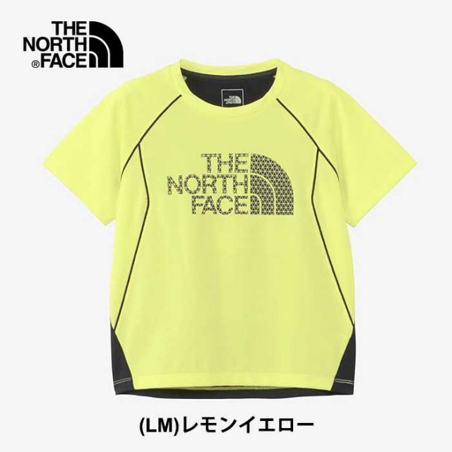 ザ・ノース・フェイス tシャツ キッズ 半袖 女の子 男の子 THE NORTH FACE NTJ12312 S/S TRAIL RUN T UVカット 速乾 ブラック イエロー ランニング ドライ スポーツ 運動 130cm / 140cm / 150cm メール便 (240414)