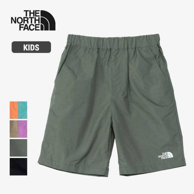 ザ・ノース・フェイス キッズ ショートパンツ THE NORTH FACE NBJ42430 クラスファイブショート CLASS V SHORT 水陸両用 UVカット 撥水 海 川 水遊び 100cm - 150cm ブラック グリーン 春夏 メール便 (240421)