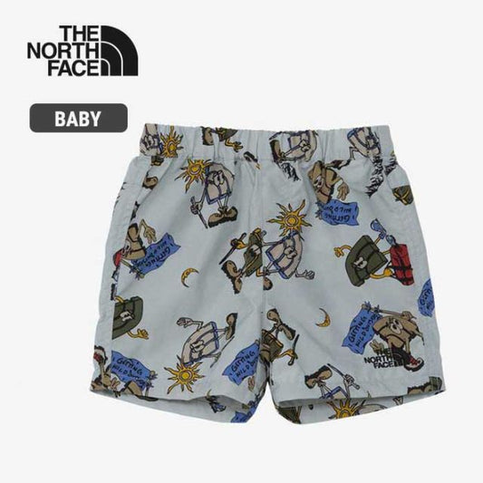 ザ・ノース・フェイス ショートパンツ ベビー THE NORTH FACE NBB42431 B NOVELTY CLASS Vノベルティクラスファイブショート 水陸両用 撥水 プール 海 川 水遊び 80cm / 90cm 春夏 総柄 メール便 (240421)