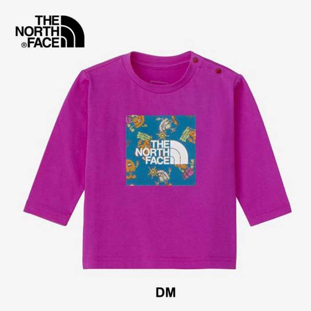 ザ・ノース・フェイス ロンt ベビー THE NORTH FACE NTB82401 B L/S GRA S-LOGO T ロングスリーブグラフィックスクエアロゴティー（ベビー）長袖Tシャツ UVケア 紫外線カット [メール便] (240821)
