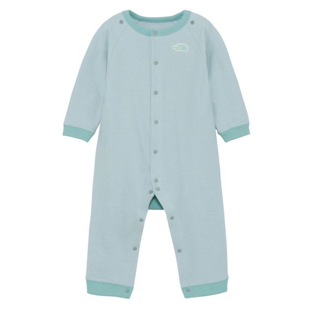 ザ・ノース・フェイス ロンパース ベビー THE NORTH FACE NTB82402 B L/S ROMPERS 2P ベビーロングスリーブロンパース＆2Pビブ（ベビー）巾着袋 ドットボタン 赤ちゃん 長袖ロンパース スタイ  ノースフェイス  出産祝い 子供 (240821)
