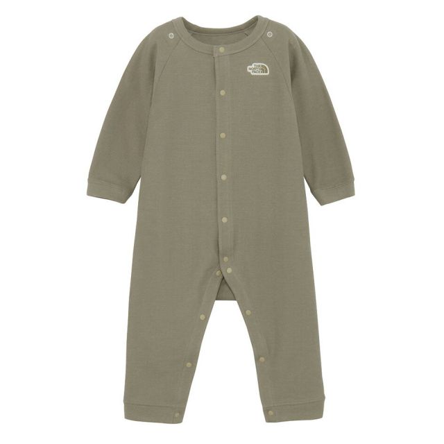 ザ・ノース・フェイス ロンパース ベビー THE NORTH FACE NTB82402 B L/S ROMPERS 2P ベビーロングスリーブロンパース＆2Pビブ（ベビー）巾着袋 ドットボタン 赤ちゃん 長袖ロンパース スタイ  ノースフェイス  出産祝い 子供 (240821)