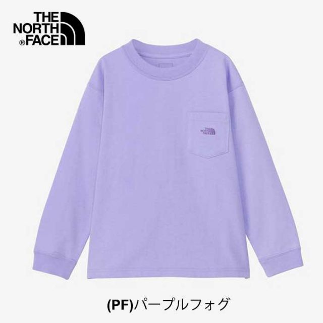 ザ・ノース・フェイス ロングスリーブポケットティー ロンt キッズ THE NORTH FACE NTJ82326 L/S POCKET TEE （キッズ）長袖Tシャツ アウトドア シンプル  ノースフェイス (240821) 子供 メール便