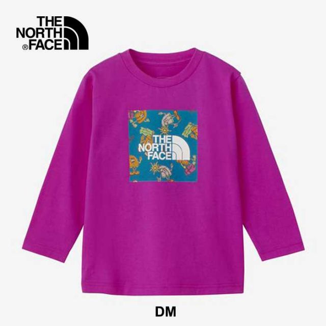 ザ・ノース・フェイス ロンt キッズ THE NORTH FACE NTT82435 T LS GRA S-LOGO T トドラーロングスリーブグラフィックスクエアロゴティー（キッズ）長袖Tシャツ UVケア ロゴT (240821) 子供ノースフェイス