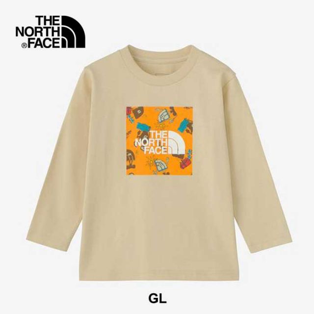 ザ・ノース・フェイス ロンt キッズ THE NORTH FACE NTT82435 T LS GRA S-LOGO T トドラーロングスリーブグラフィックスクエアロゴティー（キッズ）長袖Tシャツ UVケア ロゴT (240821) 子供ノースフェイス