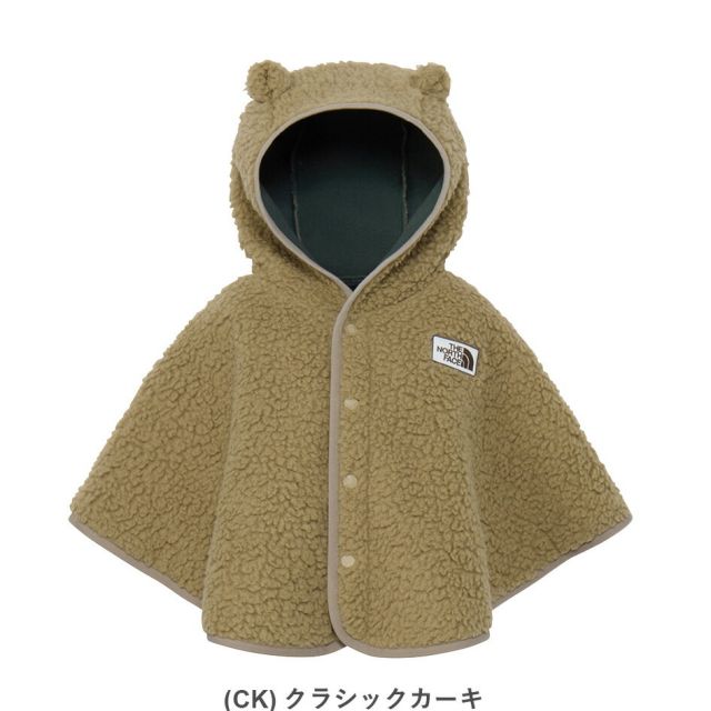ザ・ノース・フェイス ポンチョ ベビー 赤ちゃん THE NORTH FACE NAB72402 B CUDDLE F PONCHO カドルフリースポンチョ フリース もこもこ 耳付きフード付き 防寒 軽量 保温 秋冬 キッズアウター 新生児 プレゼント ギフト  (240917)