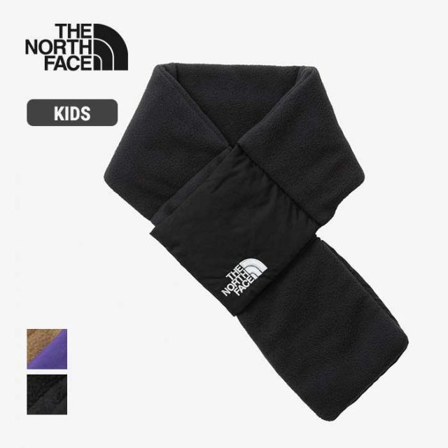 ザ・ノース・フェイス マフラー キッズ キャンベルフリースマフラー THE NORTH FACE NNJ72411 K CAMP F MUFFLER ネックカバー ポケッタブル 秋冬 通学 男の子 女の子 ブラウン ブラック メール便 (240926)