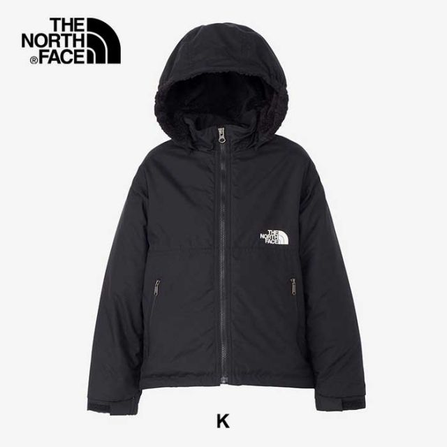 ザ・ノース・フェイス ジャケット キッズ 子供 コンパクトノマドジャケット THE NORTH FACE NPJ72451 COMPACT NOMAD JK 男の子 女の子 ユニセックス 上着 撥水 フリース ブラック ケルプタン 秋冬 110cm - 140cm (240917)
