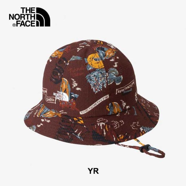 ザ・ノース・フェイス ハット キッズ サマークーリングハット 帽子 THE NORTH FACE NNJ02411 K SMR COOLING HAT UVケア 紫外線カット ベージュ レッド シアサッカー (240926) 子供ノースフェイス