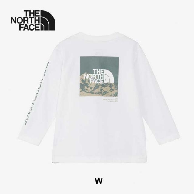 ザ・ノース・フェイス THE NORTH FACE キッズ 長袖 tシャツ ロンt トドラーロングスリーブスリーブグラフィックティー NTT32537 T L/S SV GRAPH T 女の子 男の子 男女兼用 オレンジ ブラック ホワイト オーガニックコットン 100 / 110 / 120 メール便(250126) 子供