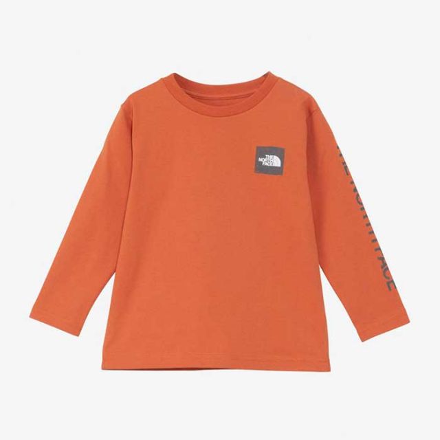ザ・ノース・フェイス THE NORTH FACE キッズ 長袖 tシャツ ロンt トドラーロングスリーブスリーブグラフィックティー NTT32537 T L/S SV GRAPH T 女の子 男の子 男女兼用 オレンジ ブラック ホワイト オーガニックコットン 100 / 110 / 120 メール便(250126) 子供