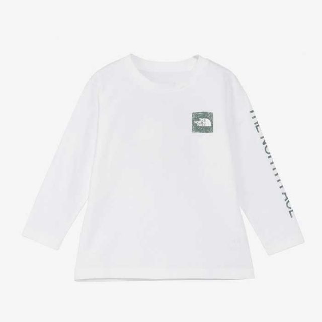 ザ・ノース・フェイス THE NORTH FACE キッズ 長袖 tシャツ ロンt トドラーロングスリーブスリーブグラフィックティー NTT32537 T L/S SV GRAPH T 女の子 男の子 男女兼用 オレンジ ブラック ホワイト オーガニックコットン 100 / 110 / 120 メール便(250126) 子供