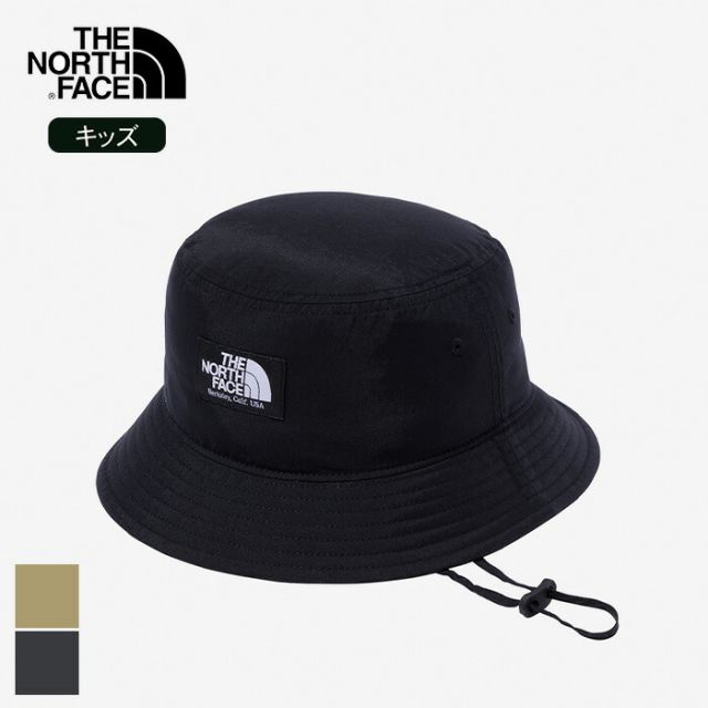 ザ・ノース・フェイス ハット キッズ THE NORTH FACE NNJ02524 K CAMP SIDE HAT キャンプサイドハット アウトドア キャンプ ロゴ シンプル 子供 服 ジュニア 帽子 メール便 ハット つば付き帽子  UVカット 林間学校 あご紐