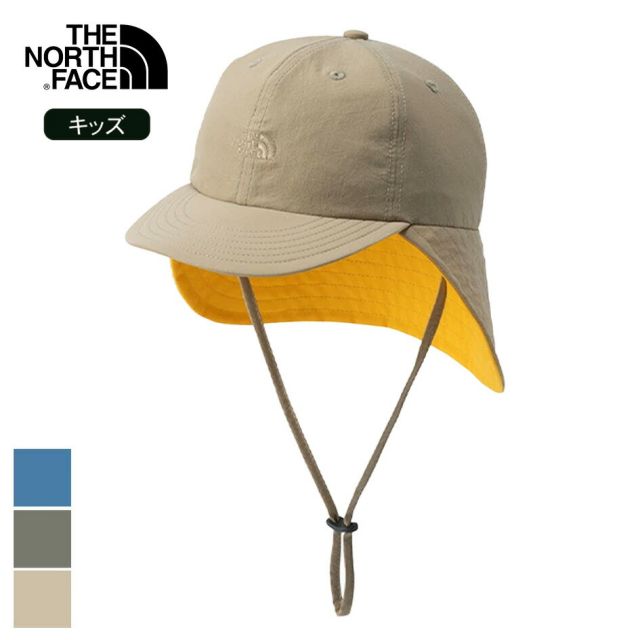 ザ・ノース・フェイス THE NORTH FACE NNJ02527 K TNF BE FREE CAP OB KM TNFビーフリーシールドキャップ メール便 子供 ノースフェイス キッズ ビーフリーシールドキャップ タレ付き UVカット 虫よけ 通気性 夏 帽子 林間学校 アウトドア