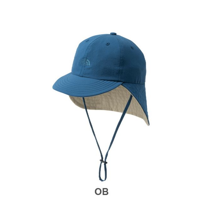 ザ・ノース・フェイス THE NORTH FACE NNJ02527 K TNF BE FREE CAP OB KM TNFビーフリーシールドキャップ メール便 子供 ノースフェイス キッズ ビーフリーシールドキャップ タレ付き UVカット 虫よけ 通気性 夏 帽子 林間学校 アウトドア