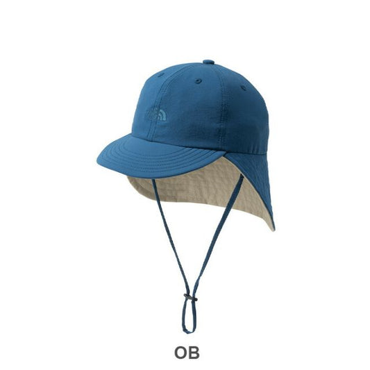 ザ・ノース・フェイス THE NORTH FACE NNJ02527 K TNF BE FREE CAP OB KM TNFビーフリーシールドキャップ メール便 子供 ノースフェイス キッズ ビーフリーシールドキャップ タレ付き UVカット 虫よけ 通気性 夏 帽子 林間学校 アウトドア