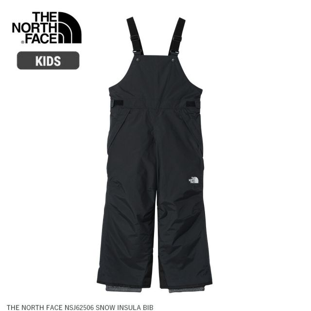 ザ・ノース・フェイス キッズ スノービブパンツ 防水中綿 THE NORTH FACE NSJ62506 SNOW INSULA BIB スノーインサレーションビブ スキー スノーボード 雪遊び 防寒 防水 透湿 成長調整 男の子 女の子 秋冬