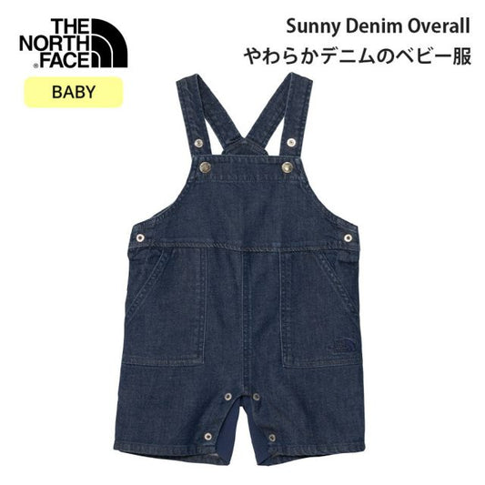 ザ・ノースフェイス ベビー サニーデニムオーバーオール NBB32660 デニムロンパース ベビー服 コットン オールインワン 子供服 THE NORTH FACE B S-DENIM OVERALL (260228)