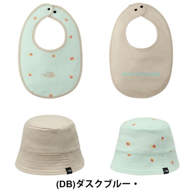 ザ・ノース・フェイス ベビー ハット＆ビブセット NNB02610 THE NORTH FACE ベビー帽子 スタイ セット オーガニックコットン リバーシブル 出産祝い ベビーギフト B HAT BIB SET (260211)