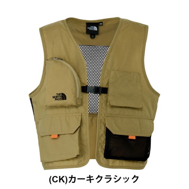 ザ・ノースフェイス アドベンチャーベスト キッズベスト NPJ22631 フィッシングベスト 多機能ベスト はっ水 メッシュ 通気性 ポケット付き 多ポケット 撥水 軽量 子供用 アウトドア THE NORTH FACE ADVENTURE VEST メール便 (260228)