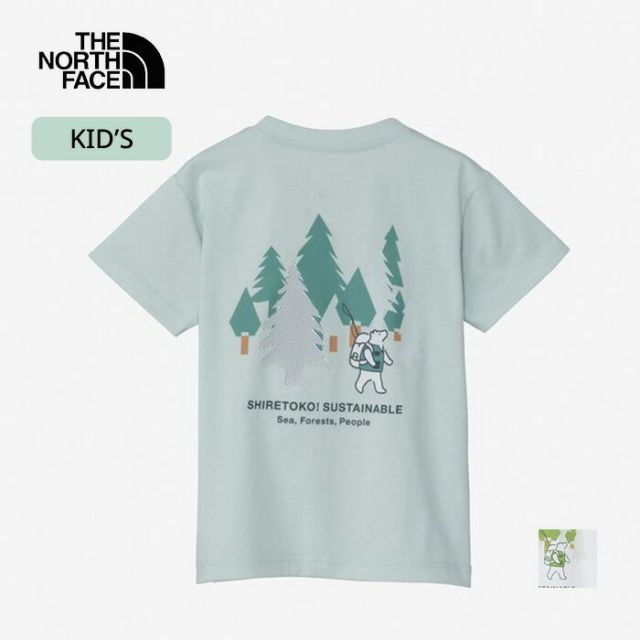 THE NORTH FACE ザ・ノース・フェイス NTT32642ST T S/S SHIRETOKO T キッズ 半袖Tシャツ ロゴT 子供服 ジュニア 男の子 女の子 アウトドア キャンプ 通学 グラフィックTシャツ バックプリント OF W 110 120メール便