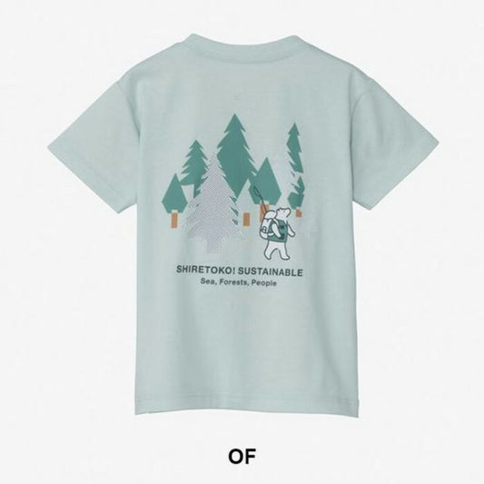THE NORTH FACE ザ・ノース・フェイス NTT32642ST T S/S SHIRETOKO T キッズ 半袖Tシャツ ロゴT 子供服 ジュニア 男の子 女の子 アウトドア キャンプ 通学 グラフィックTシャツ バックプリント OF W 110 120メール便